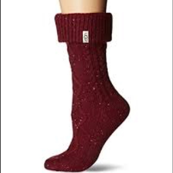 UGG Accessories - UGG women’s rain boot sock burgundy